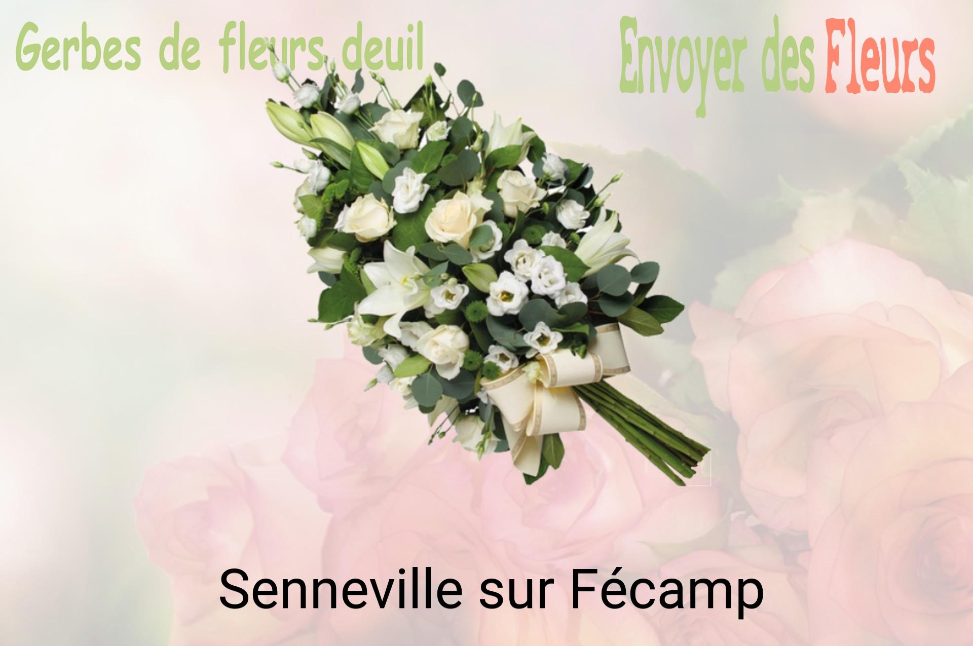 Gerbe de fleurs de deuil livrée à Senneville-sur-Fécamp